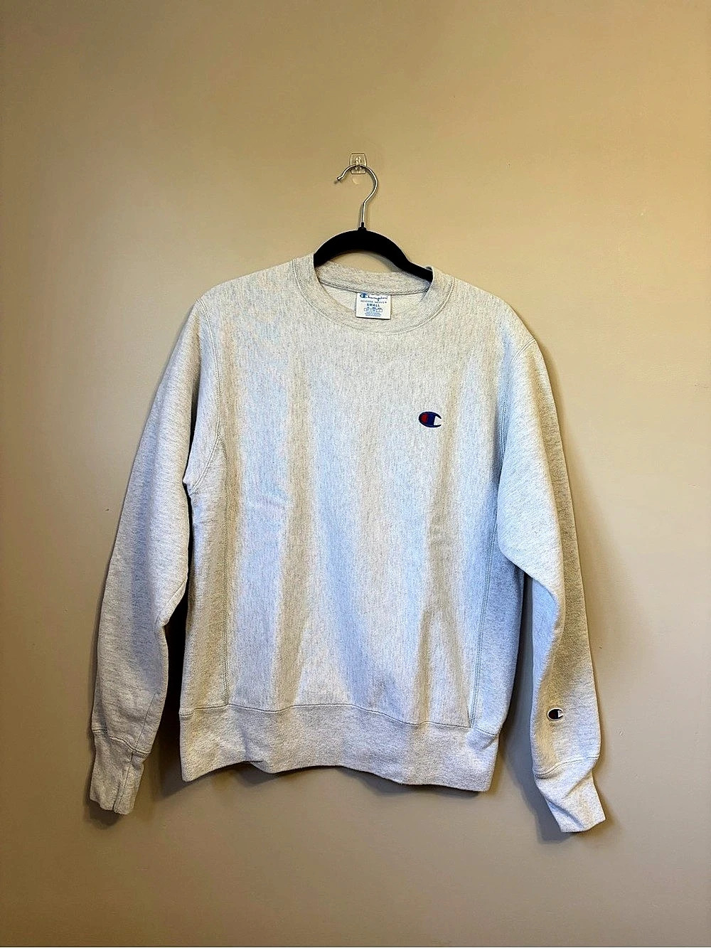 Champion Reverse Weave Crewneck Sweatshirt Gray Small